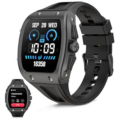 KSIX Smartwatch Hero 2 Go Reloj Inteligente Hombre con Llamadas y Whatsapp, Pantalla Curva 1.76", Monitor de Salud, Sumergible IP68, Compatible con iPhone® y Android® Negro KSIX Smartwatch Hero 2 Go Reloj Inteligente Hombre con Llamadas y Whatsapp, Pantalla Curva 1.76", Monitor de Salud, Sumergible IP68, Compatible con iPhone® y Android® Negro