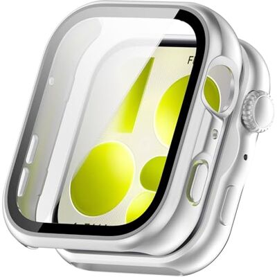 Wigento Funda para Huawei Watch Fit 5, carcasa completa con protector de pantalla integrado, carcasa de PC resistente a los golpes (plata) Wigento Funda para Huawei Watch Fit 5, carcasa completa con protector de pantalla integrado, carcasa de PC resistente a los golpes (plata)