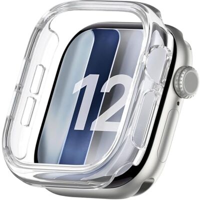 Wigento Funda protectora de plástico para Apple Watch Series 12 42 mm, transparente Media cobertura, ligera, resistente a los golpes, se adapta perfectamente a todos los botones y puertos Wigento Funda protectora de plástico para Apple Watch Series 12 42 mm, transparente Media cobertura, ligera, resistente a los golpes, se adapta perfectamente a todos los botones y puertos