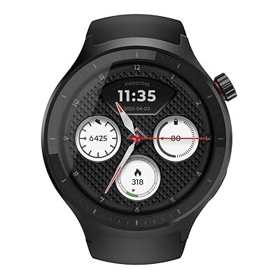 Motorola Pantone Reloj de Ceniza volcánica (Negro), Pantalla OLED Grande de 1.4 Pulgadas, Asistente de Fitness con Seguimiento de Actividad, Resistencia al Agua, 13 días de duración de la batería Motorola Pantone Reloj de Ceniza volcánica (Negro), Pantalla OLED Grande de 1.4 Pulgadas, Asistente de Fitness con Seguimiento de Actividad, Resistencia al Agua, 13 días de duración de la batería