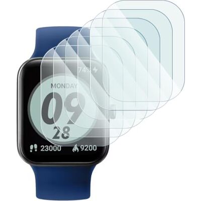 KARYLAX Protector de pantalla de cristal flexible, dureza 9H antiarañazos y película protectora compatible para reloj inteligente decathlon CW500 S (6 piezas) KARYLAX Protector de pantalla de cristal flexible, dureza 9H antiarañazos y película protectora compatible para reloj inteligente decathlon CW500 S (6 piezas)