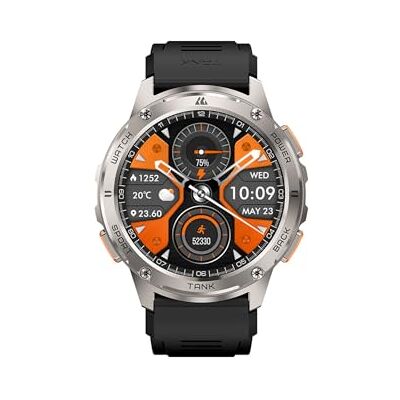 Kospet Tank T3 - Reloj inteligente Plata - 1.43" AMOLED - Certificación militar - 170 modos Kospet Tank T3 - Reloj inteligente Plata - 1.43" AMOLED - Certificación militar - 170 modos