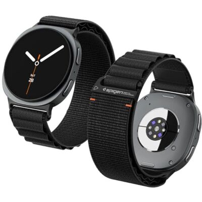 Spigen Correa WBF1 para Samsung Galaxy Watch 9/8/8 Classic (40/44/46mm) Correa de nailon con velcro para ajuste seguro y comodidad ligera todo el día para modelos 2026 y 2025 Negro Spigen Correa WBF1 para Samsung Galaxy Watch 9/8/8 Classic (40/44/46mm) Correa de nailon con velcro para ajuste seguro y comodidad ligera todo el día para modelos 2026 y 2025 Negro