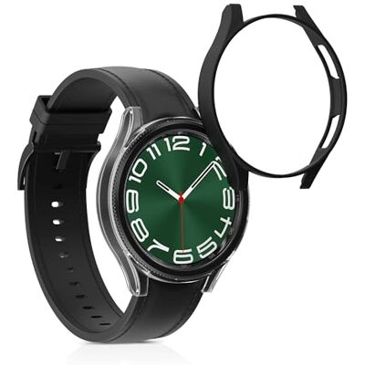 kwmobile Set de 2 Fundas Compatible con Samsung Galaxy Watch 6 Classic 43mm Carcasa Dura para Fitness Tracker en Negro/Transparente kwmobile Set de 2 Fundas Compatible con Samsung Galaxy Watch 6 Classic 43mm Carcasa Dura para Fitness Tracker en Negro/Transparente