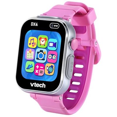 VTech KidiZoom Smartwatch DX4, Color Rosa, Cámara Dual para Fotos y Selfies, Juegos, Podómetro, Pantalla Vertical a Color, Reproductor de música, Versión ESP VTech KidiZoom Smartwatch DX4, Color Rosa, Cámara Dual para Fotos y Selfies, Juegos, Podómetro, Pantalla Vertical a Color, Reproductor de música, Versión ESP