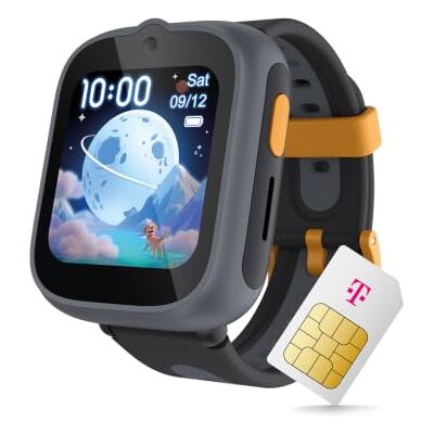 Deutsche Telekom 4G Reloj Inteligente para niños, GPS, Llamadas LTE, botón de Emergencia, 5 ATM Telekom, Gris, Normal Deutsche Telekom 4G Reloj Inteligente para niños, GPS, Llamadas LTE, botón de Emergencia, 5 ATM Telekom, Gris, Normal