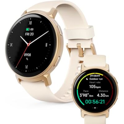 Hama Reloj Inteligente Mujer con GPS y Llamadas. (smartwatch amoled, pulsómetro de muñeca, ip68 Impermeable, podómetro Contador de Pasos) Oro. Hama Reloj Inteligente Mujer con GPS y Llamadas. (smartwatch amoled, pulsómetro de muñeca, ip68 Impermeable, podómetro Contador de Pasos) Oro.