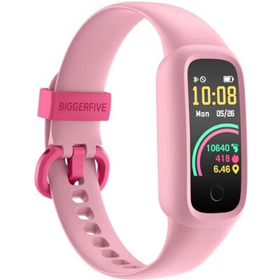 BIGGERFIVE Vigor 2 L Reloj Fitness para Niños y Niñas de 5 a 15 Años, Rastreador de Actividad, Monitor de Frecuencia Cardíaca y Sueño, Impermeable IP68, Podómetro, Contador de Calorías, Rosa BIGGERFIVE Vigor 2 L Reloj Fitness para Niños y Niñas de 5 a 15 Años, Rastreador de Actividad, Monitor de Frecuencia Cardíaca y Sueño, Impermeable IP68, Podómetro, Contador de Calorías, Rosa