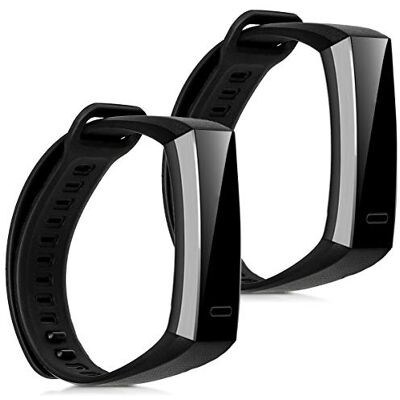 kwmobile Pulsera compatible con Huawei Band 2 / Band 2 Pro correa 2x Correas de silicona flexible Tamaño ajustable kwmobile Pulsera compatible con Huawei Band 2 / Band 2 Pro correa 2x Correas de silicona flexible Tamaño ajustable