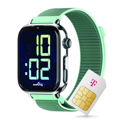 Deutsche Telekom SaveFamily SaveWatch 2 Smartwatch para niños, océano, Plata con Pulsera Textil Deutsche Telekom SaveFamily SaveWatch 2 Smartwatch para niños, océano, Plata con Pulsera Textil