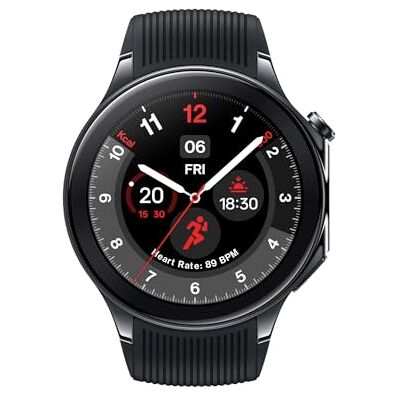 OnePlus Watch 2 acero negro, 32 GB, batería de 100 horas, seguimiento de salud y forma física, diseño de cristal de zafiro, doble motor, Wear OS de Google OnePlus Watch 2 acero negro, 32 GB, batería de 100 horas, seguimiento de salud y forma física, diseño de cristal de zafiro, doble motor, Wear OS de Google