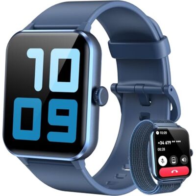 Blackview Reloj Inteligente Hombre Mujer con Llamadas, Pulsómetro/Oxímetro/Sueño/Podómetro, 1.85" Smartwatch Hombre con Whatsapp Mensajes, 100 Modos Deportivos, Pulsera Actividad para Android iOS Blackview Reloj Inteligente Hombre Mujer con Llamadas, Pulsómetro/Oxímetro/Sueño/Podómetro, 1.85" Smartwatch Hombre con Whatsapp Mensajes, 100 Modos Deportivos, Pulsera Actividad para Android iOS