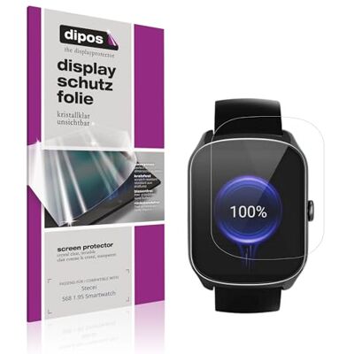 dipos 6x Protector de Pantalla claro para Stecei S68 1.95 Smartwatch Transparente, ajuste perfecto, antiarañazos, sin burbujas, apto para fundas, compatible con huellas dactilares, autoadhesivo dipos 6x Protector de Pantalla claro para Stecei S68 1.95 Smartwatch Transparente, ajuste perfecto, antiarañazos, sin burbujas, apto para fundas, compatible con huellas dactilares, autoadhesivo
