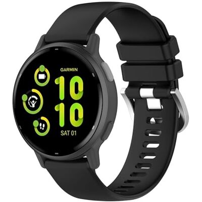 Wigento Correa de silicona para Garmin Venu 4 41 mm, diseño líquido brillante con hebilla plateada, Eine Grösse, Silicona, Sin piedra preciosa Wigento Correa de silicona para Garmin Venu 4 41 mm, diseño líquido brillante con hebilla plateada, Eine Grösse, Silicona, Sin piedra preciosa