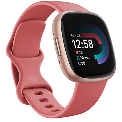 Fitbit Google Versa 4, el smartwatch Que te Ayuda a ponerte en Forma, con 3 Meses de suscripción al Servicio Google Health Premium incluidos, hasta 6 días de batería, Rosa Arena/Aluminio Rosa cobrizo Fitbit Google Versa 4, el smartwatch Que te Ayuda a ponerte en Forma, con 3 Meses de suscripción al Servicio Google Health Premium incluidos, hasta 6 días de batería, Rosa Arena/Aluminio Rosa cobrizo