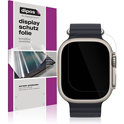dipos 6x Protector de Pantalla claro para Apple Watch Ultra Transparente, ajuste perfecto, antiarañazos, sin burbujas, apto para fundas, compatible con huellas dactilares, autoadhesivo dipos 6x Protector de Pantalla claro para Apple Watch Ultra Transparente, ajuste perfecto, antiarañazos, sin burbujas, apto para fundas, compatible con huellas dactilares, autoadhesivo