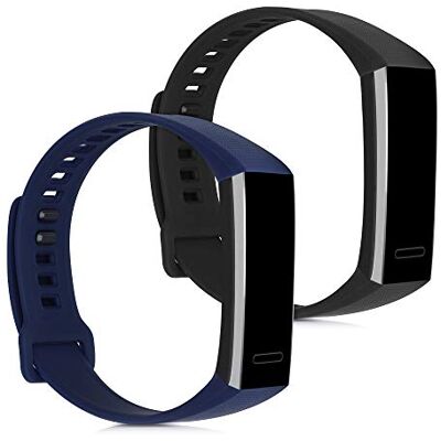 kwmobile Pulsera compatible con Huawei Band 2 / Band 2 Pro correa 2x Correas de silicona flexible Tamaño ajustable kwmobile Pulsera compatible con Huawei Band 2 / Band 2 Pro correa 2x Correas de silicona flexible Tamaño ajustable