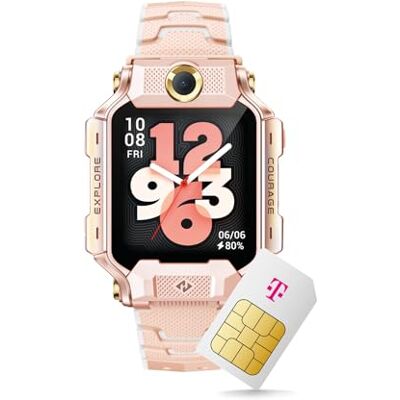 Deutsche Telekom Kids Watch Smartwatch para niños, función GPS y teléfono, aplicación de privacidad y Padres, batería de Larga duración, SOS, Impermeable, Tarjeta SIM Telekom, 30 € cupón Amazon después de Deutsche Telekom Kids Watch Smartwatch para niños, función GPS y teléfono, aplicación de privacidad y Padres, batería de Larga duración, SOS, Impermeable, Tarjeta SIM Telekom, 30 € cupón Amazon después de