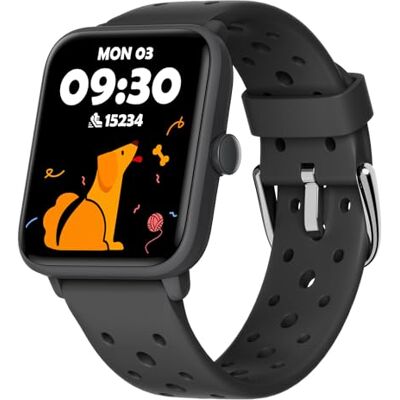 BIGGERFIVE Pulsera Actividad Sin App Niños Niñas 5 a 14 años, Reloj Inteligente con Podómetro, Resistente al Agua 5 ATM, Monitor de Sueño, Despertador Vibratorio, Juegos de Rompecabezas, Negro poroso BIGGERFIVE Pulsera Actividad Sin App Niños Niñas 5 a 14 años, Reloj Inteligente con Podómetro, Resistente al Agua 5 ATM, Monitor de Sueño, Despertador Vibratorio, Juegos de Rompecabezas, Negro poroso