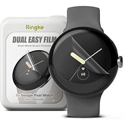 Ringke Pack de 3, Dual Easy Film Screen Protector para Protector Pantalla Google Pixel Watch 2 y Google Pixel Watch Ringke Pack de 3, Dual Easy Film Screen Protector para Protector Pantalla Google Pixel Watch 2 y Google Pixel Watch