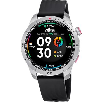 Lotus Reloj Inteligente Hombre Smartwatch Hombre de Caucho Negro Resistente al Agua IP65 GPS, Voz IA, Control Música, Cuenta Pasos y Calorías, Teléfono /1 Paso X Smartime 2nd Gen Lotus Reloj Inteligente Hombre Smartwatch Hombre de Caucho Negro Resistente al Agua IP65 GPS, Voz IA, Control Música, Cuenta Pasos y Calorías, Teléfono /1 Paso X Smartime 2nd Gen
