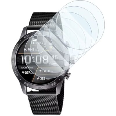 KARYLAX Protector de pantalla de cristal flexible, antiarañazos, protector compatible con reloj inteligente Lotus 50048/1 (6 unidades) KARYLAX Protector de pantalla de cristal flexible, antiarañazos, protector compatible con reloj inteligente Lotus 50048/1 (6 unidades)
