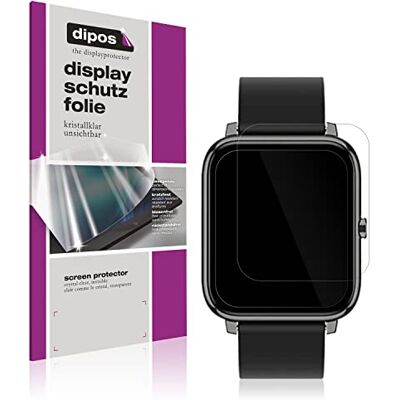 dipos 1x Protector de Pantalla claro para Popglory Smartwatch Transparente, ajuste perfecto, antiarañazos, sin burbujas, apto para fundas, compatible con huellas dactilares, autoadhesivo dipos 1x Protector de Pantalla claro para Popglory Smartwatch Transparente, ajuste perfecto, antiarañazos, sin burbujas, apto para fundas, compatible con huellas dactilares, autoadhesivo