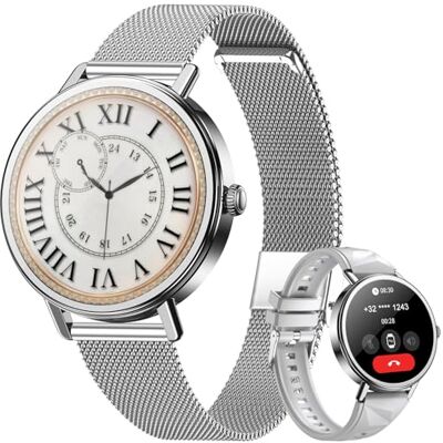 Blackview Smartwatch Mujer- Llamadas Bluetooth y Whatsapp Notificación, 1.26"Reloj Inteligente Mujer- SpO2/Pulsómetro/Monitor de Sueño, Pulsera Actividad- 100+ Modos Deportivos, Reloj para Android iOS Blackview Smartwatch Mujer- Llamadas Bluetooth y Whatsapp Notificación, 1.26"Reloj Inteligente Mujer- SpO2/Pulsómetro/Monitor de Sueño, Pulsera Actividad- 100+ Modos Deportivos, Reloj para Android iOS