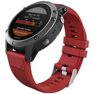 MoKo Correa Silicona Quick Fit 22mm Compatible con Relojes Garmin, Rojo OSC MoKo Correa Silicona Quick Fit 22mm Compatible con Relojes Garmin, Rojo OSC