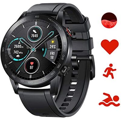 Honor MagicWatch 2 reloj inteligente de 46 mm, monitor de estrés +SpO2, llamada Bluetooth, GPS 5ATM, odos de ejercicio y actividad física, para teléfono Android, color negro (renovado) Honor MagicWatch 2 reloj inteligente de 46 mm, monitor de estrés +SpO2, llamada Bluetooth, GPS 5ATM, odos de ejercicio y actividad física, para teléfono Android, color negro (renovado)