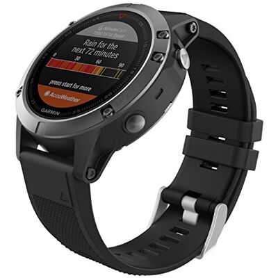 MoKo Correa Compatible con Garmin Fenix 7/6/6 Pro/5/5 Plus/Epix Gen 2/Forerunner 955/945/935/Instinct/Instinct 2, Quick Fit 22mm Banda Pulsera de Silicona de Repuesto, Negro MoKo Correa Compatible con Garmin Fenix 7/6/6 Pro/5/5 Plus/Epix Gen 2/Forerunner 955/945/935/Instinct/Instinct 2, Quick Fit 22mm Banda Pulsera de Silicona de Repuesto, Negro
