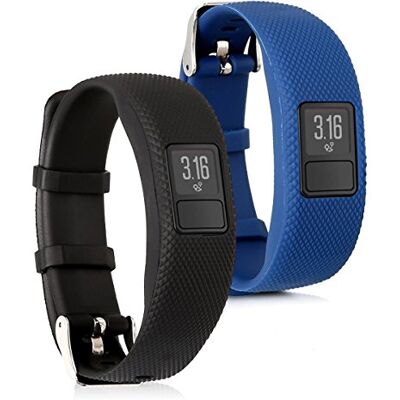 kwmobile Pulsera compatible con Garmin Vivofit 4 correa 2x Correas de silicona flexible Tamaño ajustable kwmobile Pulsera compatible con Garmin Vivofit 4 correa 2x Correas de silicona flexible Tamaño ajustable