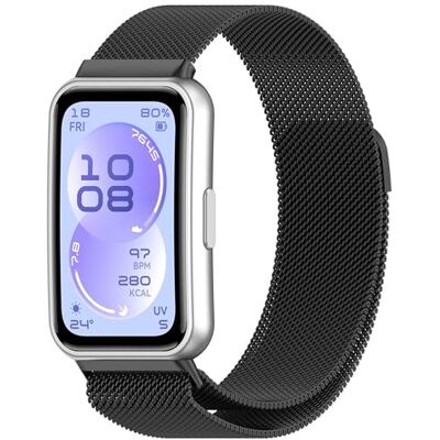 Wigento Milanaise Pulsera de metal para Huawei Band 11/11 Pro, cierre magnético, ajustable, cómoda, elegante Wigento Milanaise Pulsera de metal para Huawei Band 11/11 Pro, cierre magnético, ajustable, cómoda, elegante