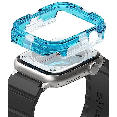 Ringke Fusion Bumper Diseñado para Funda Apple Watch Series 9, 8, 7 (45 mm), SE 3, 2, 1 (44 mm) Funda Protectora de Doble Capa Neon Blue Ringke Fusion Bumper Diseñado para Funda Apple Watch Series 9, 8, 7 (45 mm), SE 3, 2, 1 (44 mm) Funda Protectora de Doble Capa Neon Blue