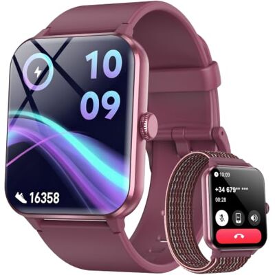 Blackview Smartwatch Mujer (Realizar/Recibir Llamadas), 1.85" Reloj Inteligente Mujer Pulsómetro/Oxímetro/Sueño, Whatsapp Mensajes, Pulsera Actividad 100+ Modos Deportivos, Podómetro, Android iOS Blackview Smartwatch Mujer (Realizar/Recibir Llamadas), 1.85" Reloj Inteligente Mujer Pulsómetro/Oxímetro/Sueño, Whatsapp Mensajes, Pulsera Actividad 100+ Modos Deportivos, Podómetro, Android iOS