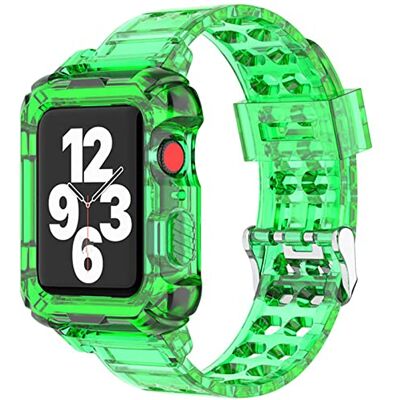 AKABEILA Para Apple Watch Band 38 mm 40 mm 41 mm para hombre y mujer iWatch Band con protector Sport Clear Jelly Funda Bumper Bumper para SE Series 7 6 5 4 3 2 1 AKABEILA Para Apple Watch Band 38 mm 40 mm 41 mm para hombre y mujer iWatch Band con protector Sport Clear Jelly Funda Bumper Bumper para SE Series 7 6 5 4 3 2 1