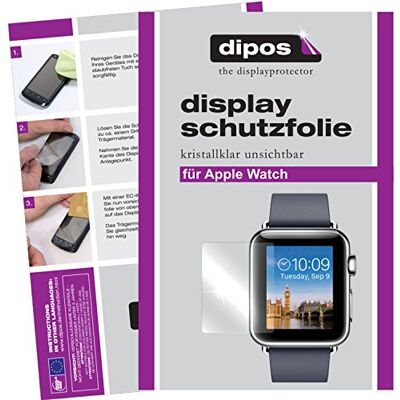 dipos 6x Protector de Pantalla claro para Apple Watch 42mm Transparente, ajuste perfecto, antiarañazos, sin burbujas, apto para fundas, compatible con huellas dactilares, autoadhesivo dipos 6x Protector de Pantalla claro para Apple Watch 42mm Transparente, ajuste perfecto, antiarañazos, sin burbujas, apto para fundas, compatible con huellas dactilares, autoadhesivo