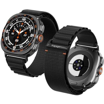 Spigen Correa para Samsung Galaxy Watch Ultra 2/1 47 mm Correa de nailon con velcro para ajuste seguro y comodidad ligera todo el día para modelos 2026-2024 Negro Spigen Correa para Samsung Galaxy Watch Ultra 2/1 47 mm Correa de nailon con velcro para ajuste seguro y comodidad ligera todo el día para modelos 2026-2024 Negro