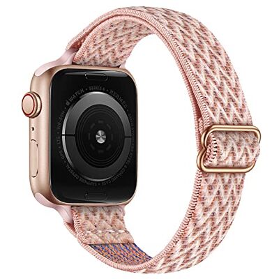 AKABEILA Pulsera elástica de nailon SOLO Loop compatible con Apple Watch Band 42mm 44mm 45mm para hombres y mujeres Banda elástica ajustable para iWatch Series SE/7/6/5/4/3/2/1, rosa claro, 42/44/45 mm AKABEILA Pulsera elástica de nailon SOLO Loop compatible con Apple Watch Band 42mm 44mm 45mm para hombres y mujeres Banda elástica ajustable para iWatch Series SE/7/6/5/4/3/2/1, rosa claro, 42/44/45 mm