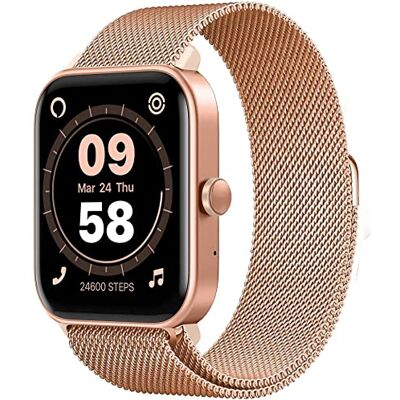 SMARTY 2.0 Smartwatch Color Rosa Asistente de Voz Alexa integrada, Llamadas Bluetooth, 14 Modos Deportivos, Pantalla de 1,8" Correa de Metal Dimensiones 46,5 x 40,5 x 13 mm, Rosa, SMARTY 2.0 Smartwatch Color Rosa Asistente de Voz Alexa integrada, Llamadas Bluetooth, 14 Modos Deportivos, Pantalla de 1,8" Correa de Metal Dimensiones 46,5 x 40,5 x 13 mm, Rosa,
