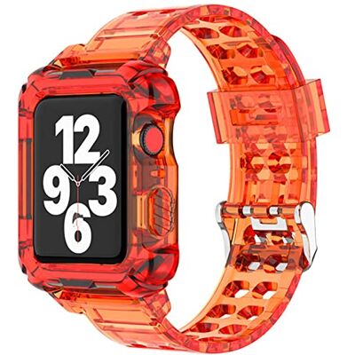 AKABEILA Para Apple Watch Band 38 mm 40 mm 41 mm para hombre y mujer iWatch Band con protector Sport Clear Jelly Funda Bumper Bumper para SE Series 7 6 5 4 3 2 1 AKABEILA Para Apple Watch Band 38 mm 40 mm 41 mm para hombre y mujer iWatch Band con protector Sport Clear Jelly Funda Bumper Bumper para SE Series 7 6 5 4 3 2 1