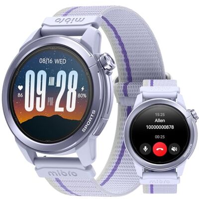 Mibro GS Active2 Reloj Inteligente Mujer para Correr con GPS, Lila Mibro GS Active2 Reloj Inteligente Mujer para Correr con GPS, Lila