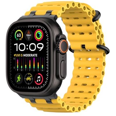 MoKo Correa Ocean Compatible con Apple Watch 42/44/45/46/49mm Para iWatch Ultra 4/3/2/1, S12/11/10/9/8/7/6/5/4,SE 3/2/1, Correa Deportiva de Silicona, Conector Metálico MoKo Correa Ocean Compatible con Apple Watch 42/44/45/46/49mm Para iWatch Ultra 4/3/2/1, S12/11/10/9/8/7/6/5/4,SE 3/2/1, Correa Deportiva de Silicona, Conector Metálico