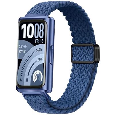 Wigento Correa de nailon para Huawei Band 11/11 Pro, cierre magnético, ajustable, tejido inteligente, cómodo y ligero Wigento Correa de nailon para Huawei Band 11/11 Pro, cierre magnético, ajustable, tejido inteligente, cómodo y ligero