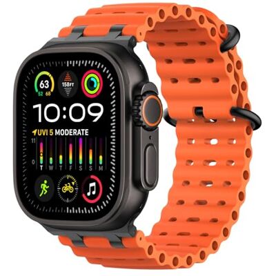 MoKo Correa Ocean Compatible con Apple Watch 42/44/45/46/49mm Para iWatch Ultra 4/3/2/1, S12/11/10/9/8/7/6/5/4,SE 3/2/1, Correa Deportiva de Silicona, Conector Metálico MoKo Correa Ocean Compatible con Apple Watch 42/44/45/46/49mm Para iWatch Ultra 4/3/2/1, S12/11/10/9/8/7/6/5/4,SE 3/2/1, Correa Deportiva de Silicona, Conector Metálico