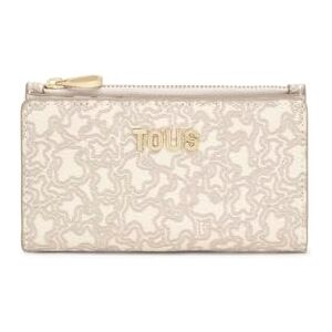TOUS Cartera Beige, para Mujer, Medidas 8 x 14,2 x 1,5 cm, Colección Kaos Mini Lines TOUS Cartera Beige, para Mujer, Medidas 8 x 14,2 x 1,5 cm, Colección Kaos Mini Lines