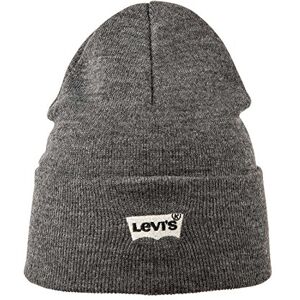Levi's Batwing Embroidered Slouchy Beanie, Gorro de Punto Hombre, Gris (Regular Grey), Talla Única Levi's Batwing Embroidered Slouchy Beanie, Gorro de Punto Hombre, Gris (Regular Grey), Talla Única