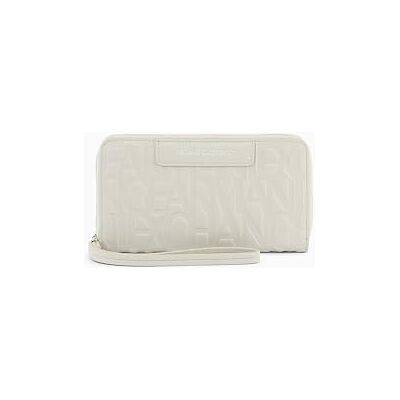 Giorgio Armani Liz Pebble Classic Repeated Logo Wrist Band, Accessory-Travel Wallet Mujer'S, Polvo, Talla única Giorgio Armani Liz Pebble Classic Repeated Logo Wrist Band, Accessory-Travel Wallet Mujer'S, Polvo, Talla única