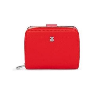 TOUS Billetera Pequeña Roja, para Mujer, Medidas 0 x 2 x 3 cm, Colección New Dubai Saffiano TOUS Billetera Pequeña Roja, para Mujer, Medidas 0 x 2 x 3 cm, Colección New Dubai Saffiano