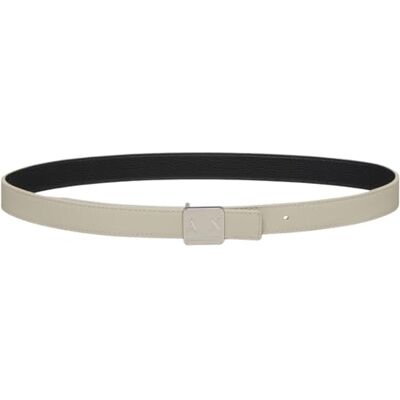 Giorgio Armani Cinturón de mujer sostenible, reversible, con logotipo en la placa con hebilla, Mirage/Black, 95 cm Giorgio Armani Cinturón de mujer sostenible, reversible, con logotipo en la placa con hebilla, Mirage/Black, 95 cm